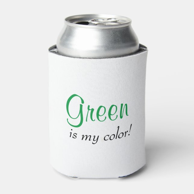 Enfriador De Latas Verde es mi color (Lata Anverso)