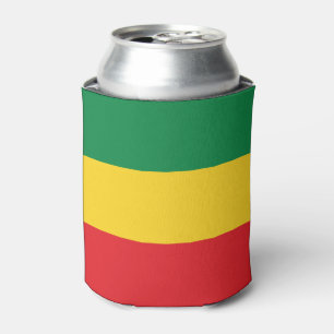 Enfriador De Latas Verde, oro (amarillo) y bandera de los colores