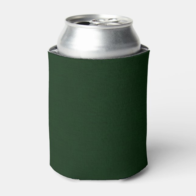 Enfriador De Latas Verde oscuro texturado (Lata Anverso)