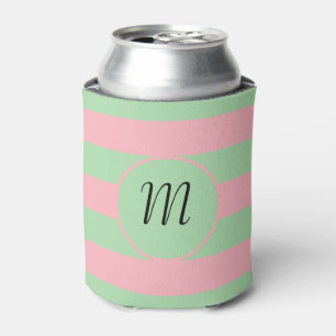 Enfriador De Latas Verde pastel y rosa