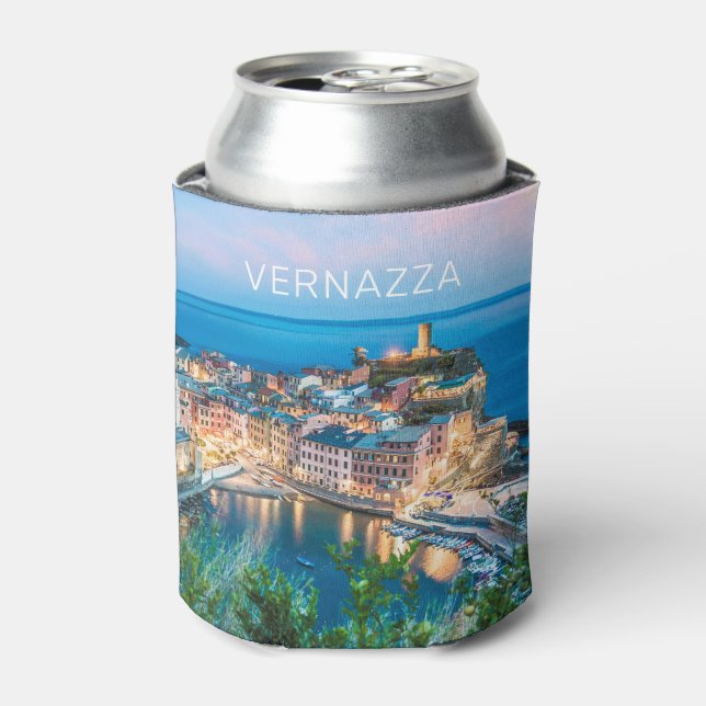 Enfriador De Latas Vernazza Cinque Terre La Spezia Italia Panorama (Lata Anverso)