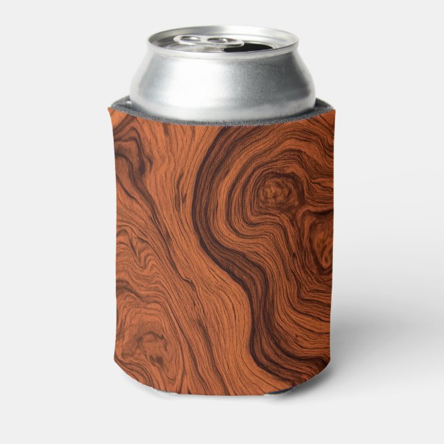 Enfriador De Latas Veteado de nogal falso (Reverso de la lata)