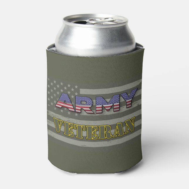 ENFRIADOR DE LATAS VETERANO DEL EJÉRCITO (Lata Anverso)