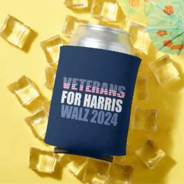 Enfriador De Latas Veteranos por Harris Walz 2024 Elections Blue