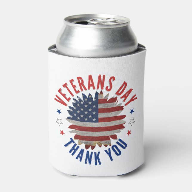 ENFRIADOR DE LATAS VETERANS DAY GRACIAS (Lata Anverso)