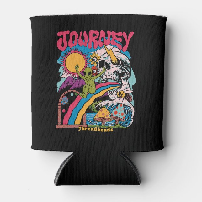 Enfriador De Latas Viaje, Calavera Estética, Calavera de hongos vinta (Anverso)