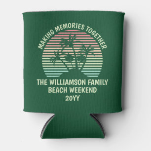 Enfriador De Latas Viaje de playa tropical retro para familias person