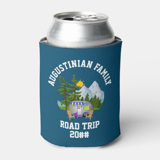 Enfriador De Latas Viaje familiar de Van Life personalizado por carre (Lata Anverso)