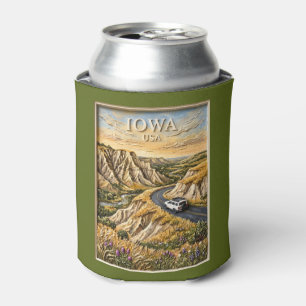 Enfriador De Latas Viaje por carretera vintage de Iowa por las colina