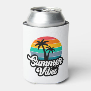 Enfriador De Latas Vibraciones de Verano con Diseño de Palmeras
