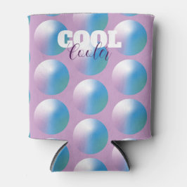 Enfriador De Latas Vibrant gradient circles Geometric Modern Blue.