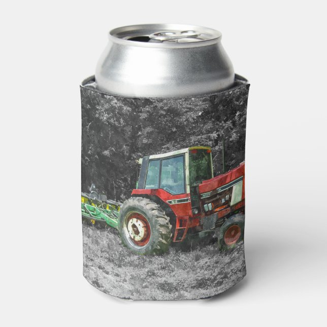 Enfriador De Latas Viejo Tractor Internacional Painterly (Lata Anverso)
