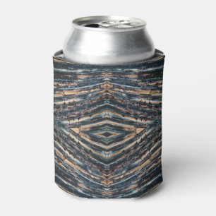Enfriador De Latas Vigas de madera azules y marrones Foto Perspectiva