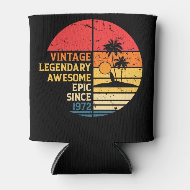 Enfriador De Latas Vinatge Awesome Cumpleaños 1972 (Anverso)