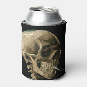 Enfriador De Latas Vincent van Gogh - Calavera con cigarrillo en llam
