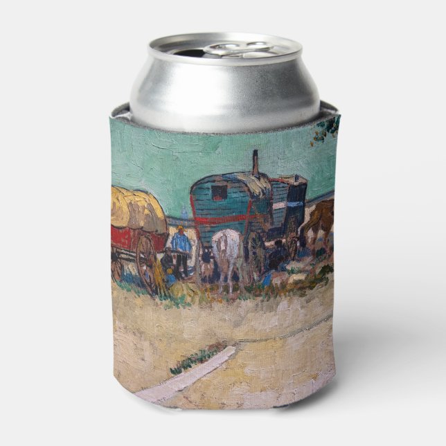 Enfriador De Latas Vincent Van Gogh - Caravanas, campo gitano cerca d (Lata Anverso)