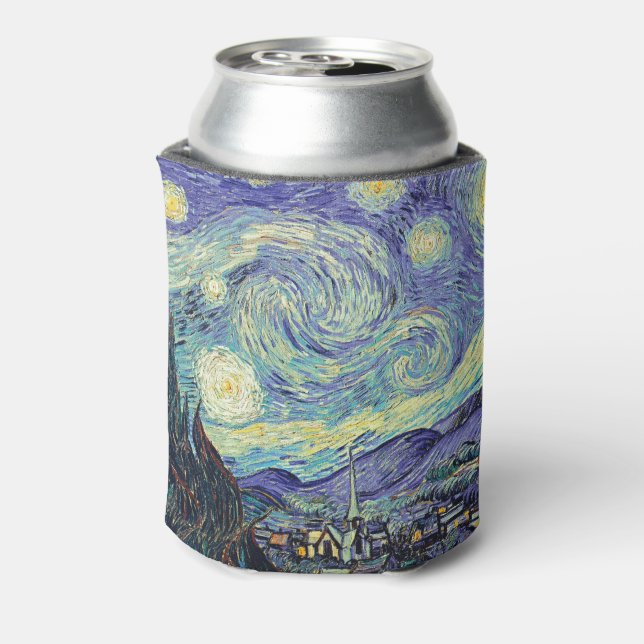 Enfriador De Latas Vincent Van Gogh La Noche Starry (Reverso de la lata)