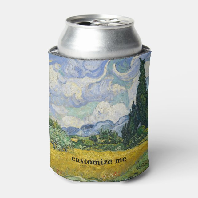 Enfriador De Latas Vincent Van Gogh Wheat Field con el Personalizado  (Lata Anverso)