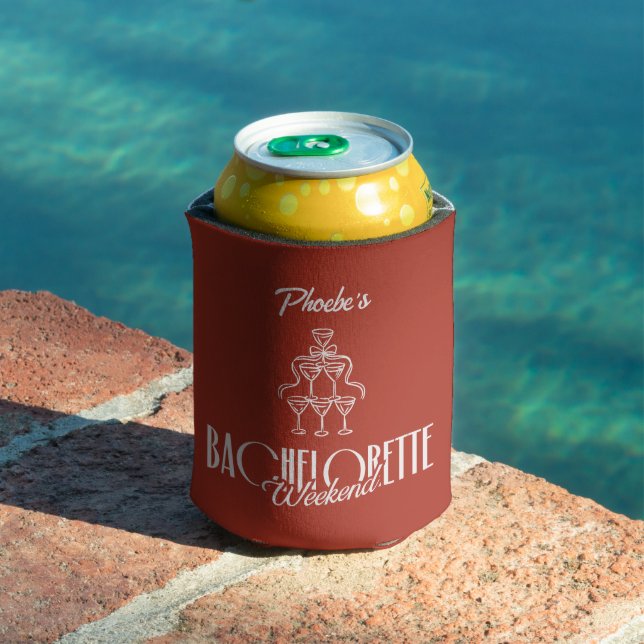 Enfriador De Latas Vino caprichoso rojo con nombre personalizado para (Piscina in situ)