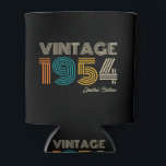 Enfriador De Latas Vintage 1954 Limited Edition botón 70th Birthday<br><div class="desc">Vintage 1954 edición limitada 60º cumpleaños</div>