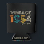 Enfriador De Latas Vintage 1954 Limited Edition botón 70th Birthday<br><div class="desc">Vintage 1954 edición limitada 60º cumpleaños</div>