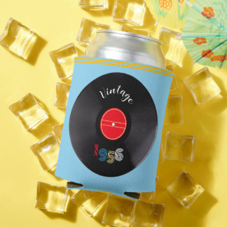 Enfriador De Latas Vintage 1956 Record 70th Birthday Retro Stripe 