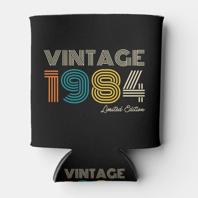 Enfriador De Latas Vintage 1984 40º cumpleaños (Anverso)