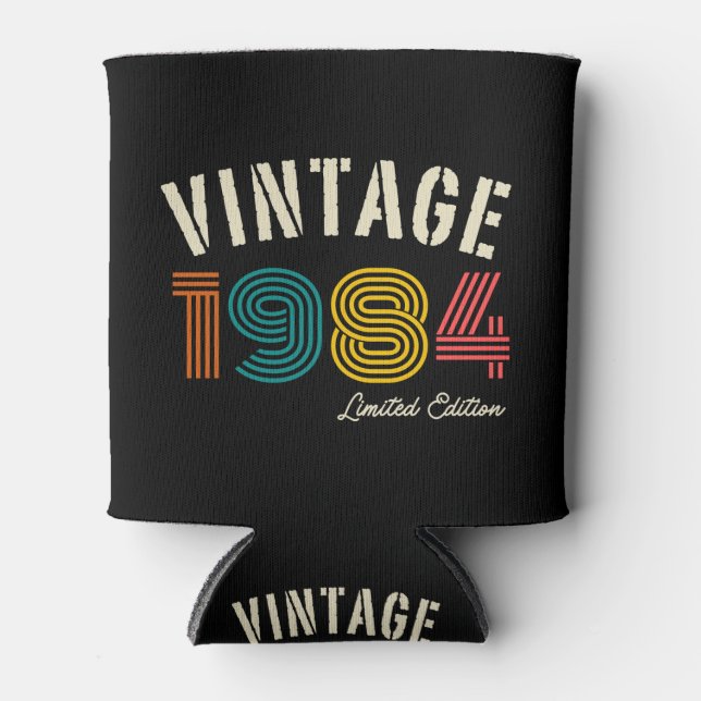 Enfriador De Latas Vintage 1984 41º cumpleaños (Anverso)