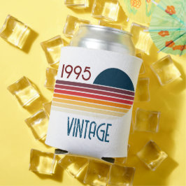Enfriador De Latas Vintage 1995 Retro Stripe Sun 30 cumpleaños