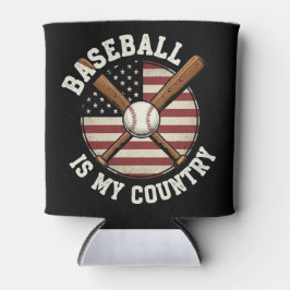 Enfriador De Latas Vintage American Baseball Patriotic Pastime Sports