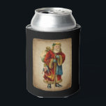 Enfriador De Latas Vintage Christmas Old World Santa Claus<br><div class="desc">Un refrigerador de bebidas con un viejo Navidad de la época Santa Claus. El clásico santa del viejo mundo, con su famoso abrigo rojo y llevando una bolsa llena de juguetes. Este Santa de la vieja usanza es delgado y tiene un bastón para caminar por la tierra regalando juguetes a...</div>