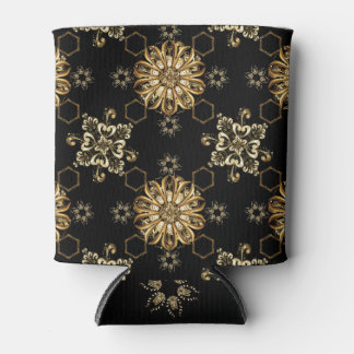 Enfriador De Latas Vintage clásico: Golden Oriental Seamless.