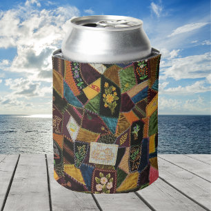 Enfriador De Latas Vintage Crazy Quilt