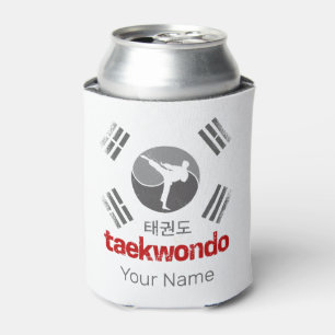 Enfriador De Latas Vintage de artes marciales de la bandera de Corea 