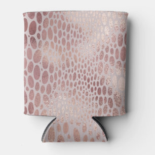 Enfriador De Latas Vintage dorado Rosa: fondo elegante.