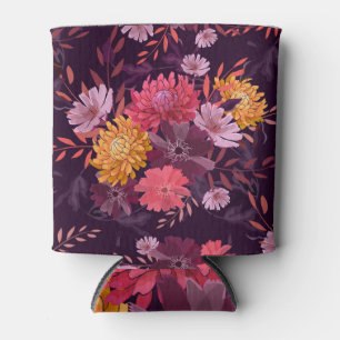 Enfriador De Latas Vintage floral: Esplendor de jardín otoñal