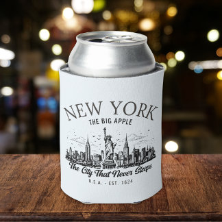 Enfriador De Latas Vintage New York | Retro NYC Skyline