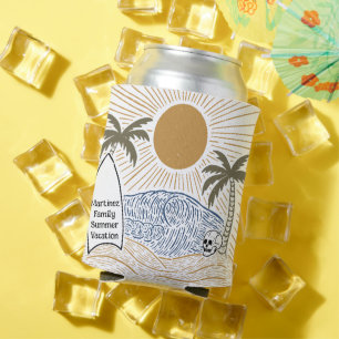 Enfriador De Latas Vintage playa de vacaciones de reunión familiar tr