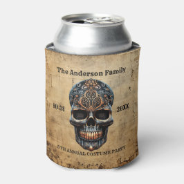 Enfriador De Latas Vintage Skull Personalizado Halloween Party
