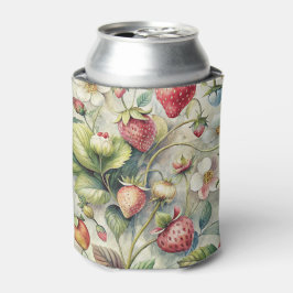 Enfriador De Latas Vintage Strawberry Garden Agua Botánica