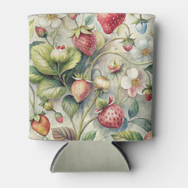 Enfriador De Latas Vintage Strawberry Garden Agua Botánica