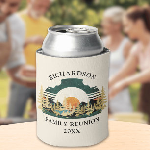 Enfriador De Latas Vintage Sunset Mountains Road Trip Family Reunion