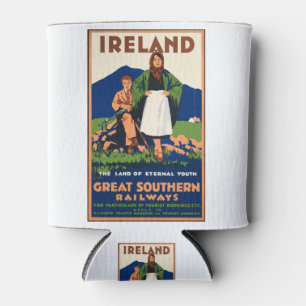 Enfriador De Latas Vintage-Travel-Poster-Irlanda