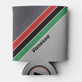 Enfriador De Latas Vintage VHS Stripes with Name