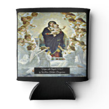 Virgen Bouguereau con ángeles