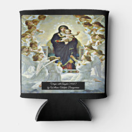 Enfriador De Latas Virgen Bouguereau con ángeles