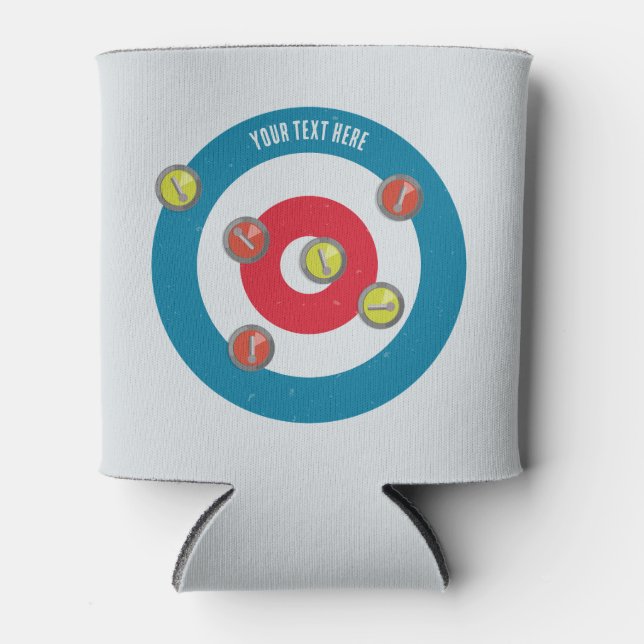 Enfriador De Latas vista superior de la casa curling y piedras curvad (Anverso)