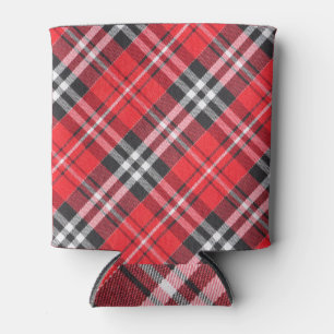 Enfriador De Latas Vista superior del patrón de tela de Tartán