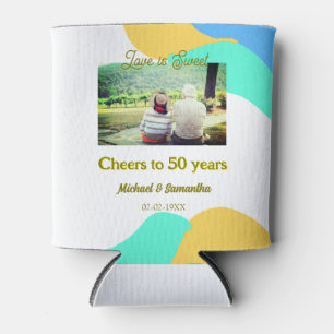 Enfriador De Latas vitoreo por los 50 años de amor es dulce retro