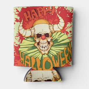 Enfriador De Latas Volante de Halloween: tema diabólico del payaso